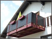 Hängebalkonanlage mit Edelstahlseilzug